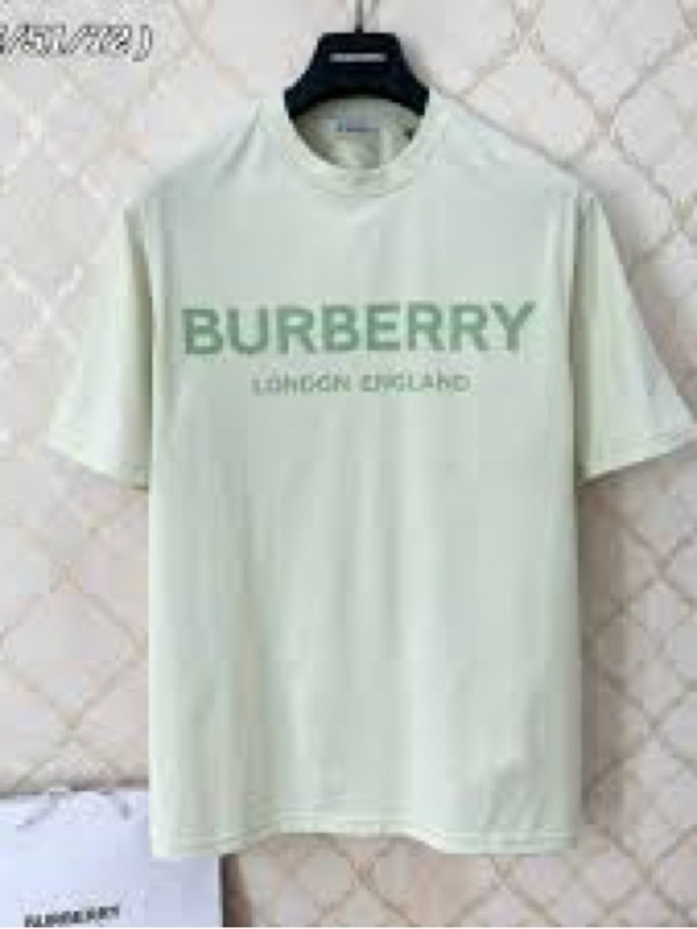 Burberry Pale Green Logo Crew Neck Tee
